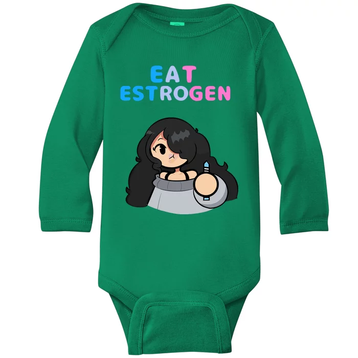 Lil Sammy89 Eat Estrogen Baby Long Sleeve Bodysuit