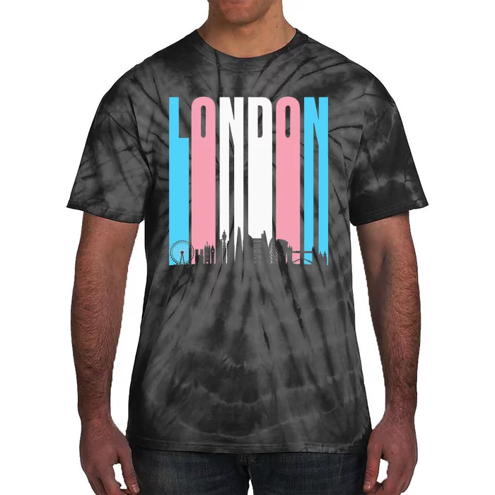 London Skyline England Flag Tie-Dye T-Shirt