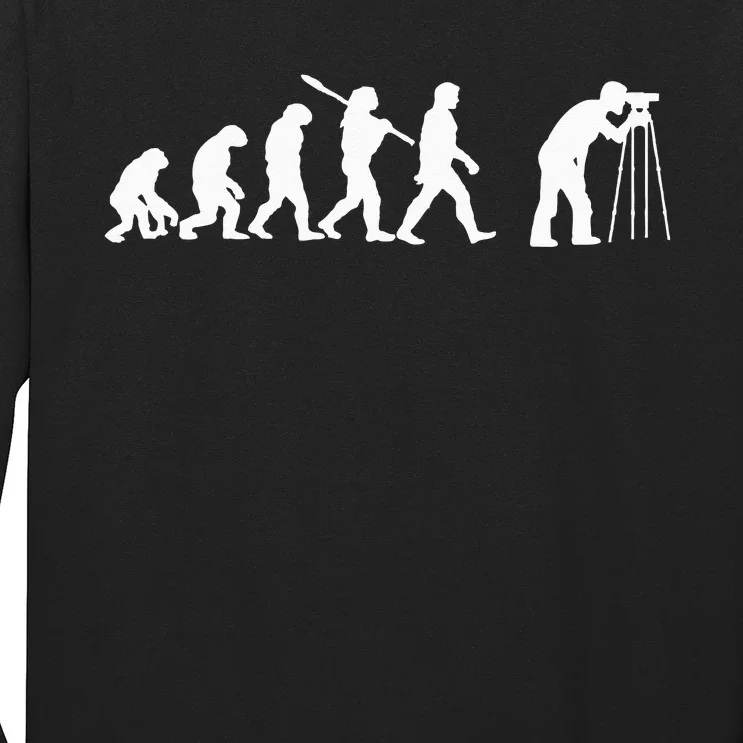 Land Surveyor Evolution Graphic Survey Land Examiner Long Sleeve Shirt