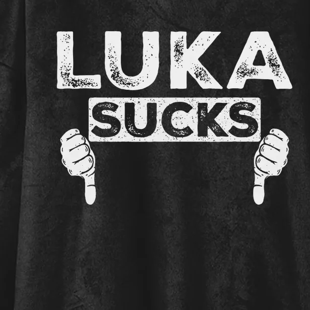 Luka Sucks Funny Sports Design Hooded Wearable Blanket