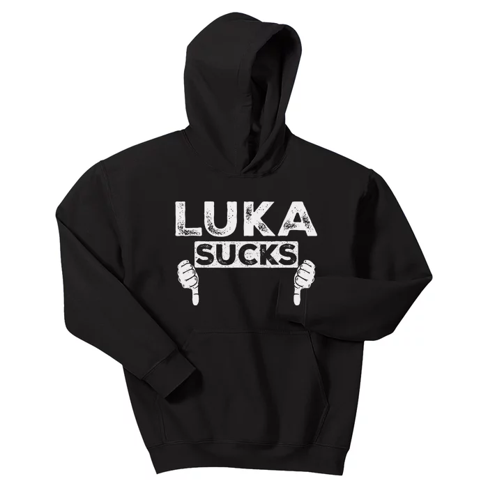 Luka Sucks Funny Sports Design Kids Hoodie