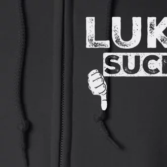 Luka Sucks Funny Sports Design Full Zip Hoodie