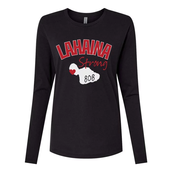 Lahaina Strong Fire Maui Wildfire Charity Lahaina Support Womens Cotton Relaxed Long Sleeve T-Shirt