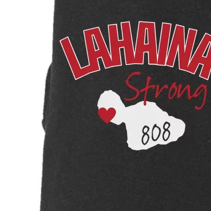 Lahaina Strong Fire Maui Wildfire Charity Lahaina Support Doggie 3-End Fleece Hoodie