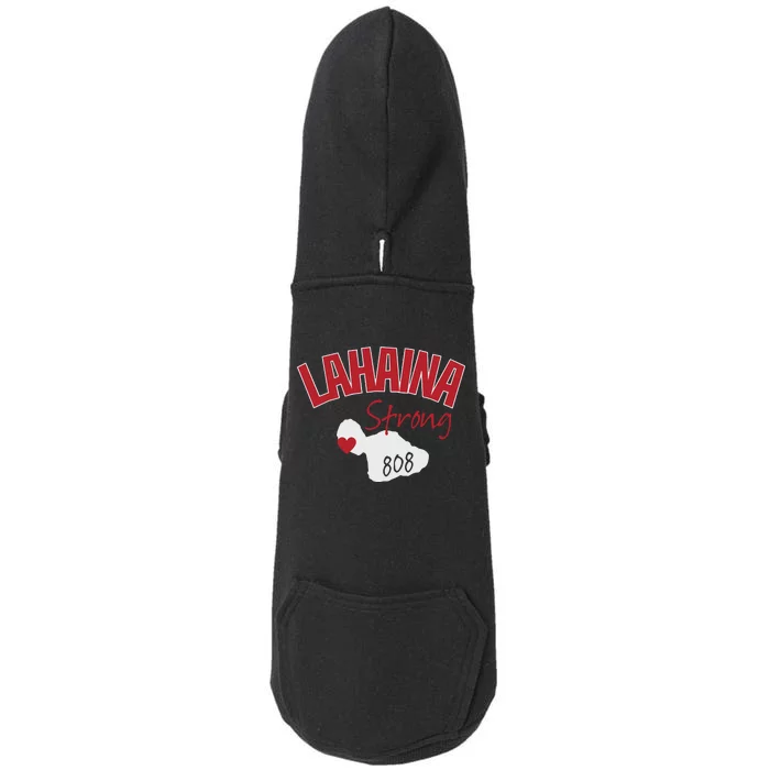 Lahaina Strong Fire Maui Wildfire Charity Lahaina Support Doggie 3-End Fleece Hoodie