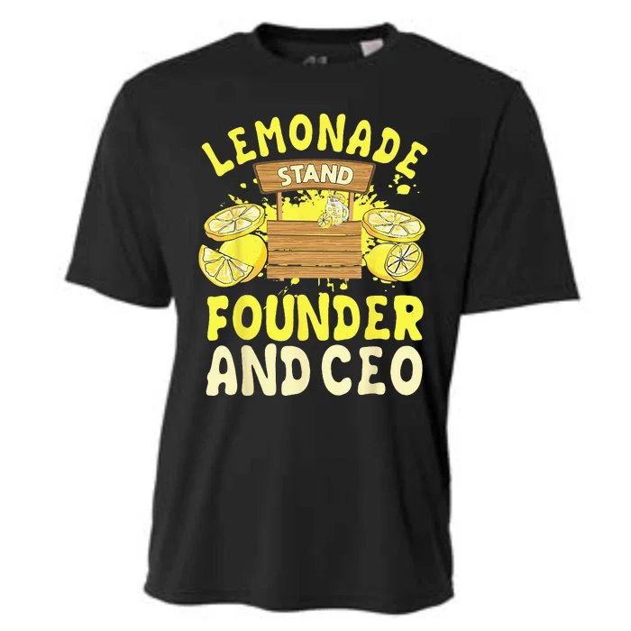 Lemonade Stand Founder And CEO Lemon Juice Citrus Drink Cooling Performance Crew T-Shirt