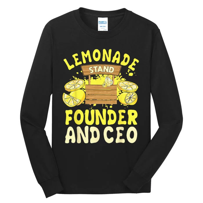 Lemonade Stand Founder And CEO Lemon Juice Citrus Drink Tall Long Sleeve T-Shirt