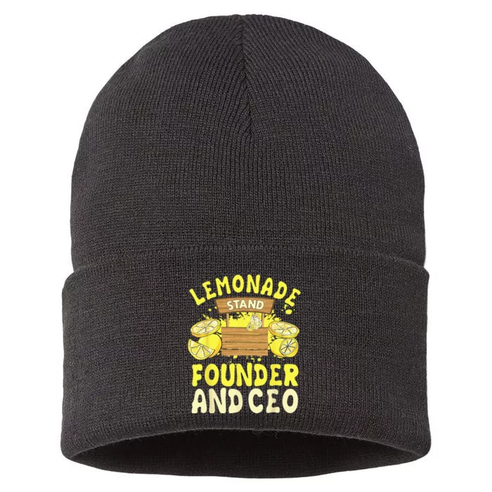 Lemonade Stand Founder And CEO Lemon Juice Citrus Drink Sustainable Knit Beanie