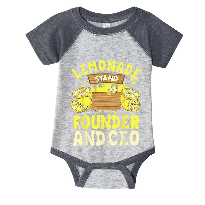 Lemonade Stand Founder And CEO Lemon Juice Citrus Drink Infant Baby Jersey Bodysuit