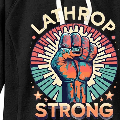 Lathrop Strong Fist Of Power Women's Fleece Hoodie