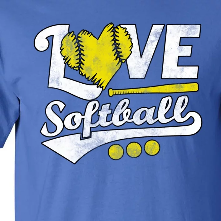 Love Softball For Teen And Cute Softball Lovers Gift Tall T-Shirt