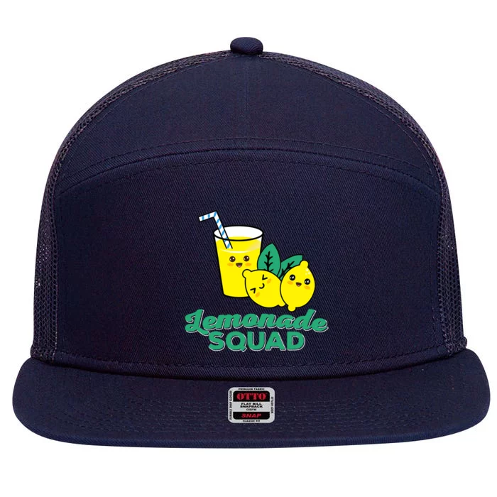 Lemonade Squad For Stand Boss Lemon Lemonade Crew Summer 7 Panel Mesh Trucker Snapback Hat