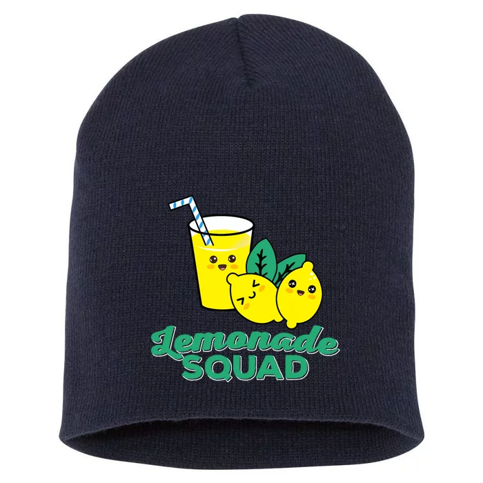 Lemonade Squad For Stand Boss Lemon Lemonade Crew Summer Short Acrylic Beanie