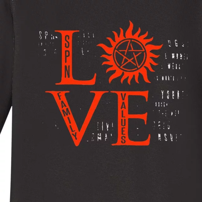 Love Supernatural For Men Women Kids Baby Long Sleeve Bodysuit