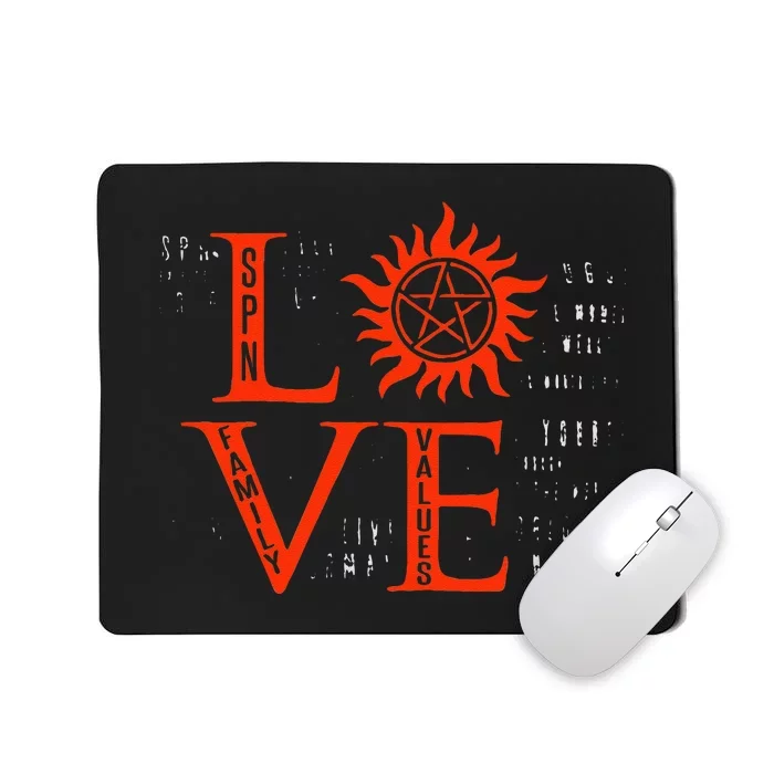 Love Supernatural For Men Women Kids Mousepad