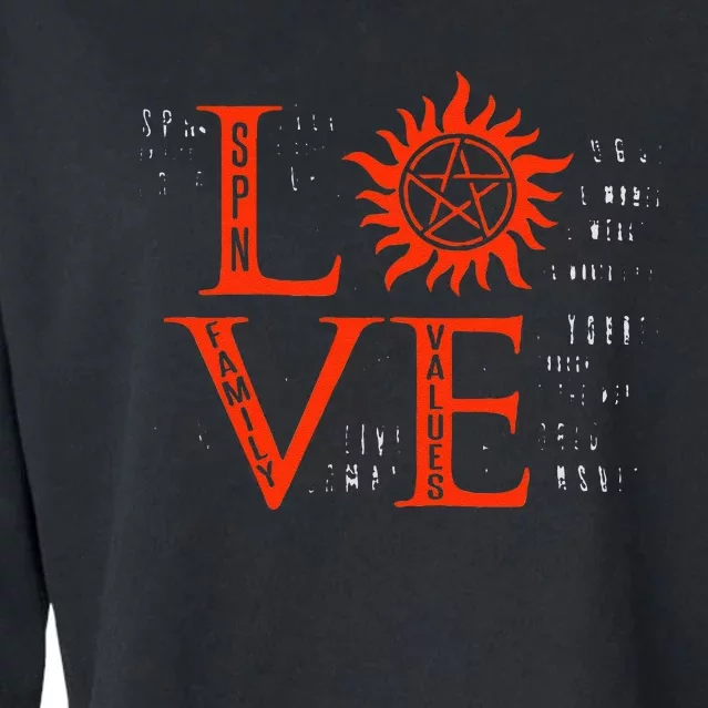 Love Supernatural For Men Women Kids Cropped Pullover Crew