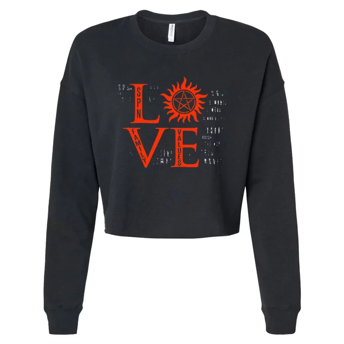 Love Supernatural For Men Women Kids Cropped Pullover Crew