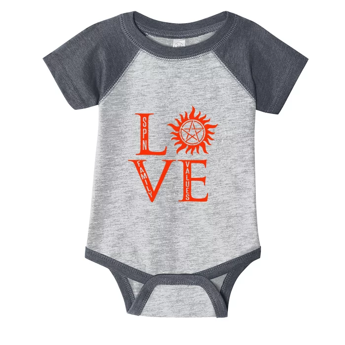 Love Supernatural For Men Women Kids Infant Baby Jersey Bodysuit