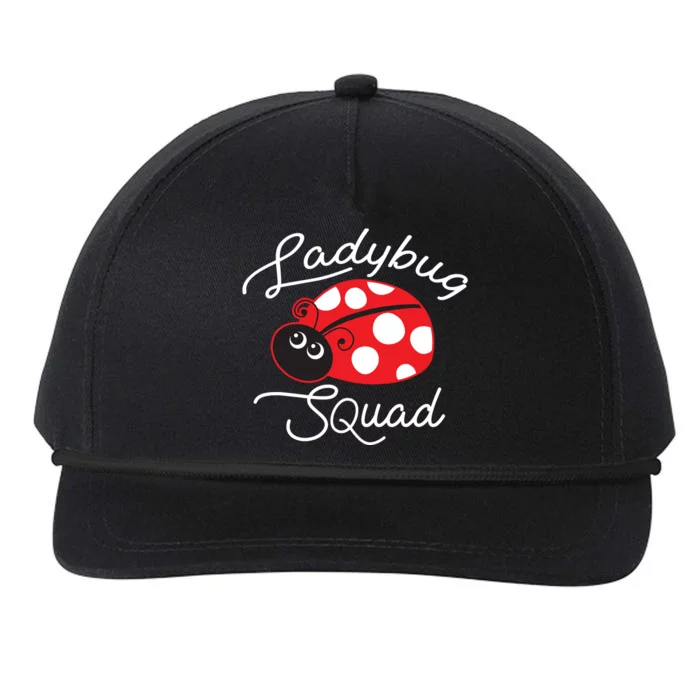 Ladybug Squad Funny Ladybug Gift Snapback Five-Panel Rope Hat