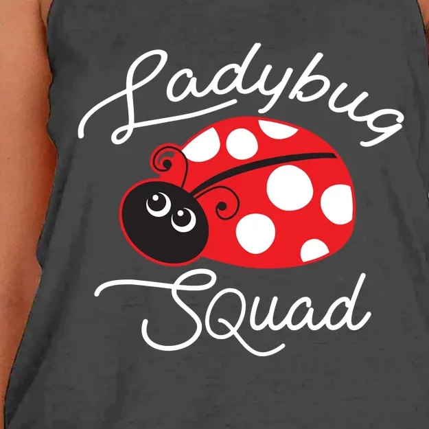 Ladybug Squad Funny Ladybug Gift Women's Knotted Racerback Tank