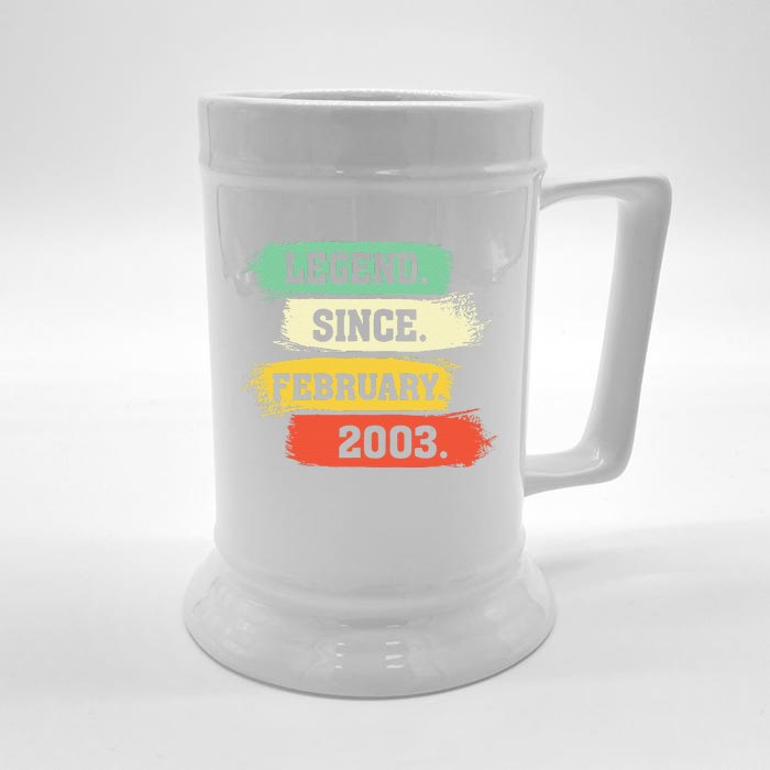 Legend Since February 2003 – Happy Birthday Front & Back Beer Stein