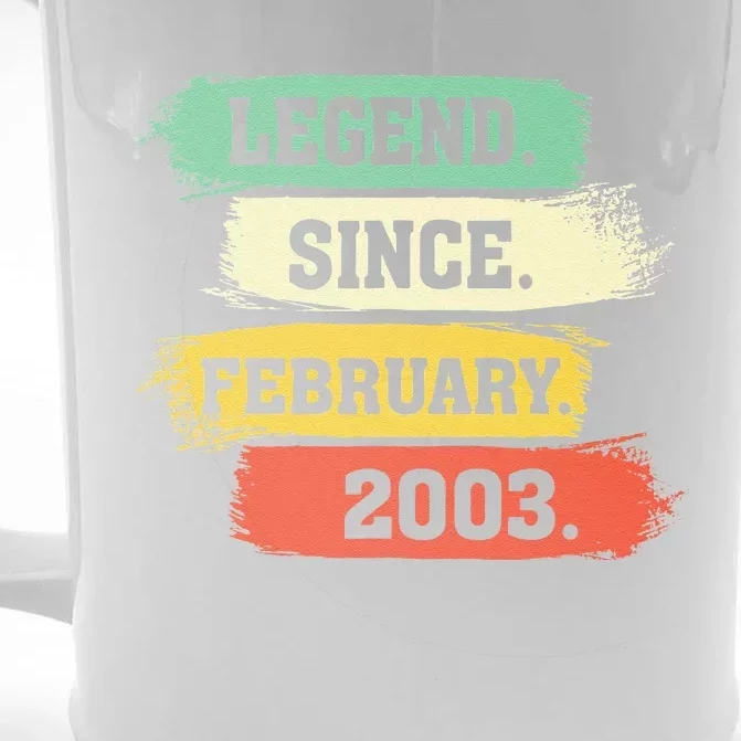 Legend Since February 2003 – Happy Birthday Front & Back Beer Stein