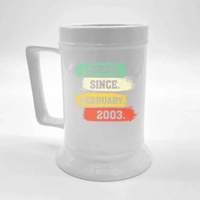 Legend Since February 2003 – Happy Birthday Front & Back Beer Stein