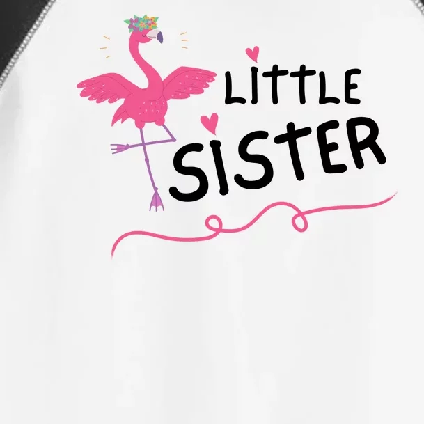 Little Sister Flamingo Toddler Fine Jersey T-Shirt