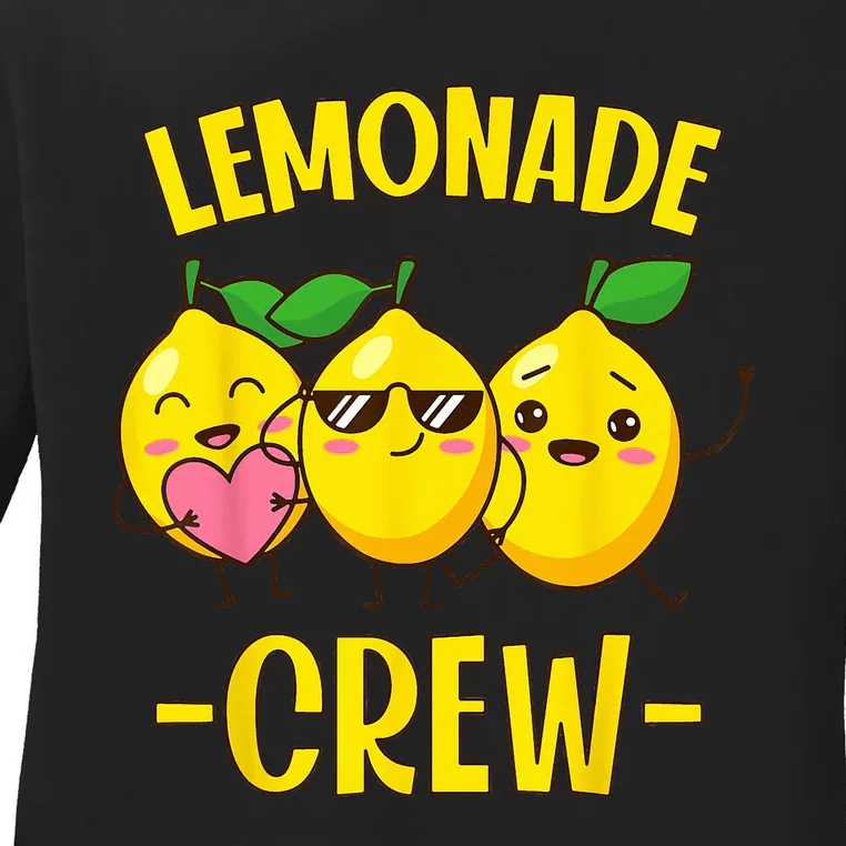 Lemonade Squad Funny For Stand Boss Lemon Juice Summer Ladies Long Sleeve Shirt