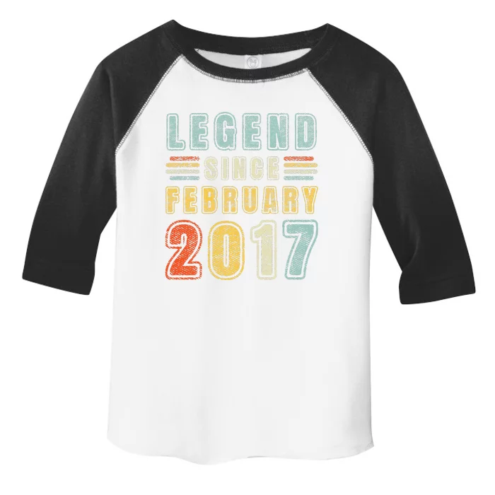 Legend Since February 2017 6 Year Old Vintage 6th Birthday Toddler Fine Jersey T-Shirt