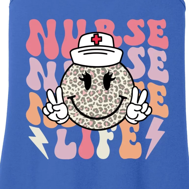 Leopard Smile Face Rn Nurse Life Nursing School Nurse Week Gift Ladies Essential Tank