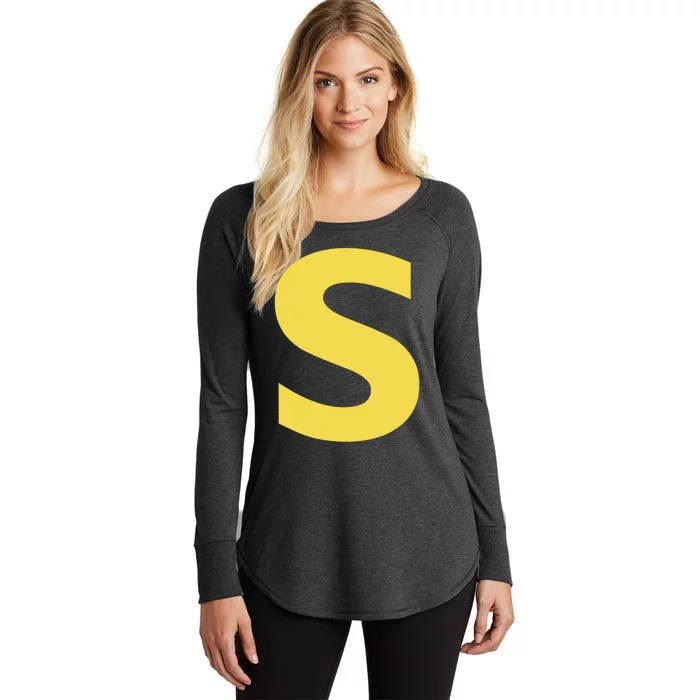 Letter S Funny Chipmunk Group Matching Halloween Costume Women's Perfect Tri Tunic Long Sleeve Shirt