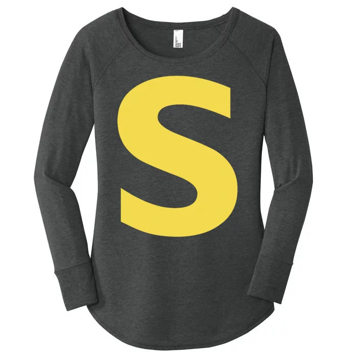 Letter S Funny Chipmunk Group Matching Halloween Costume Women's Perfect Tri Tunic Long Sleeve Shirt