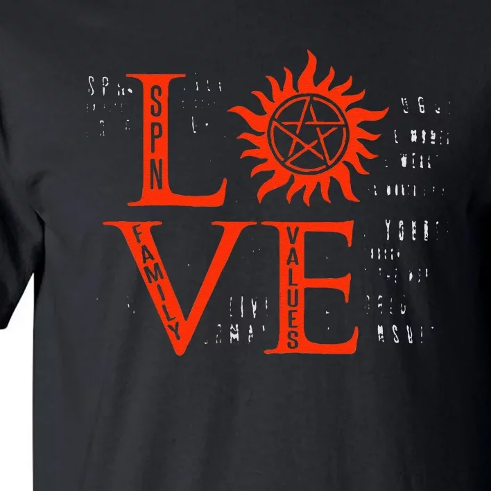 Love Supernatural For Men Women Kids Tall T-Shirt