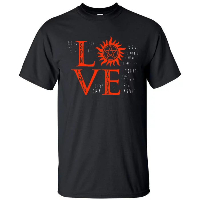 Love Supernatural For Men Women Kids Tall T-Shirt