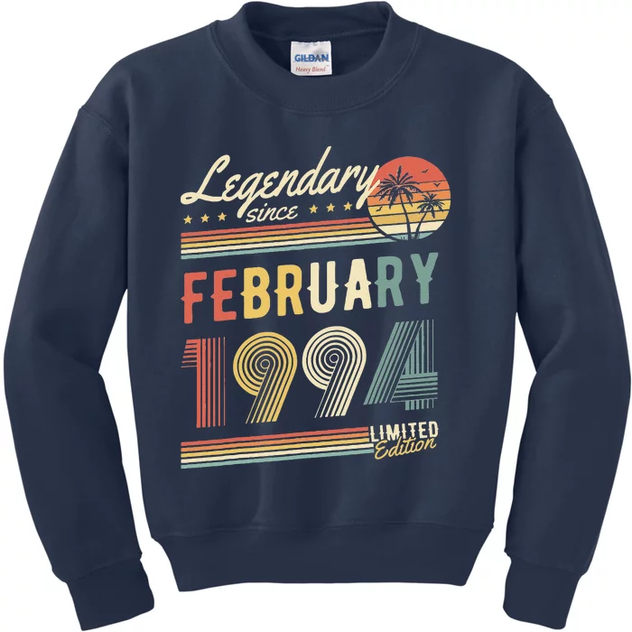 Legendary Since February 1994 – Happy Birthday Kids Sweatshirt