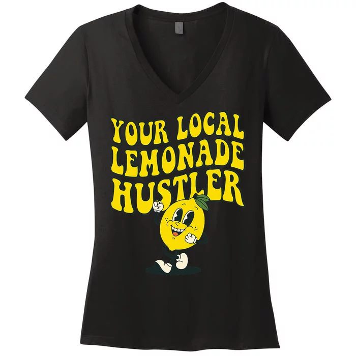 Lemon Stand Funny Lemonade Entrepreneur Women's V-Neck T-Shirt