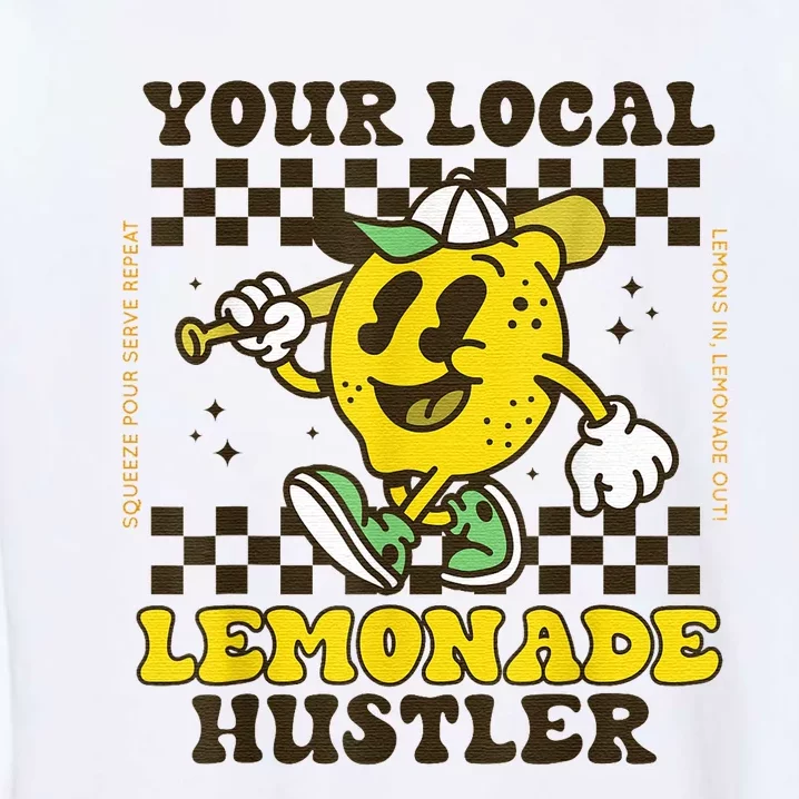 Lemon Stand Funny Lemonade Entrepreneur For Boy Girl Crew Garment-Dyed Sweatshirt