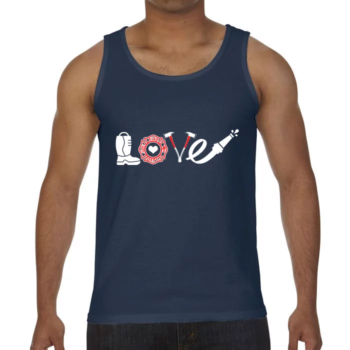 Love Support Firefighters Logo Comfort Colors® Tank Top