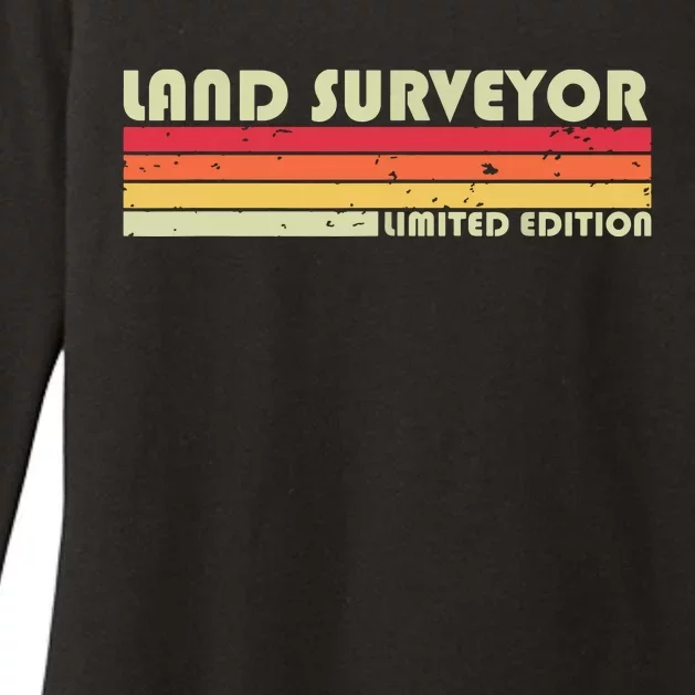 LAND SURVEYOR Funny Job Title Profession Birthday Worker Womens CVC Long Sleeve Shirt