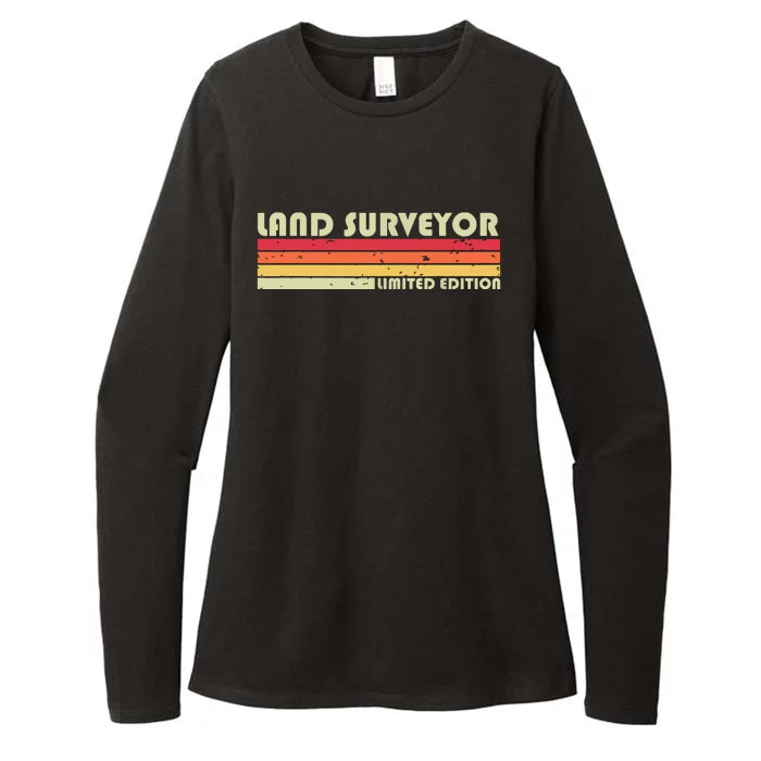 LAND SURVEYOR Funny Job Title Profession Birthday Worker Womens CVC Long Sleeve Shirt