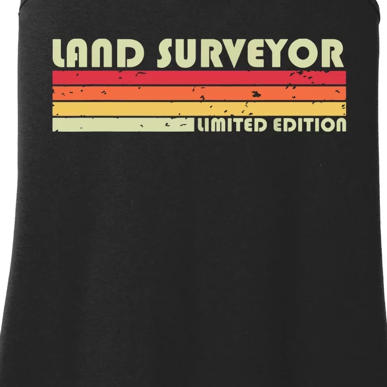 LAND SURVEYOR Funny Job Title Profession Birthday Worker Ladies Essential Tank