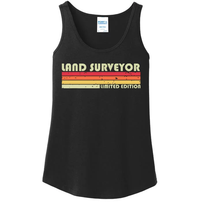 LAND SURVEYOR Funny Job Title Profession Birthday Worker Ladies Essential Tank