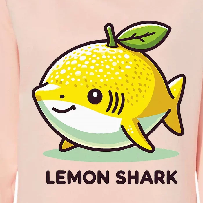 Lemon Shark Funny Animal Made Of Fruit Womens California Wash Sweatshirt