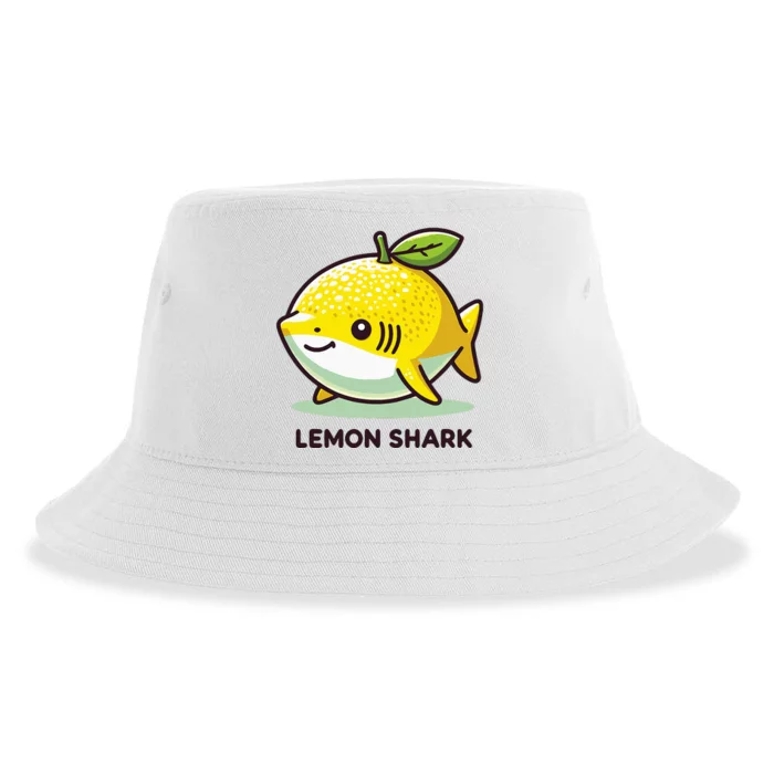 Lemon Shark Funny Animal Made Of Fruit Sustainable Bucket Hat