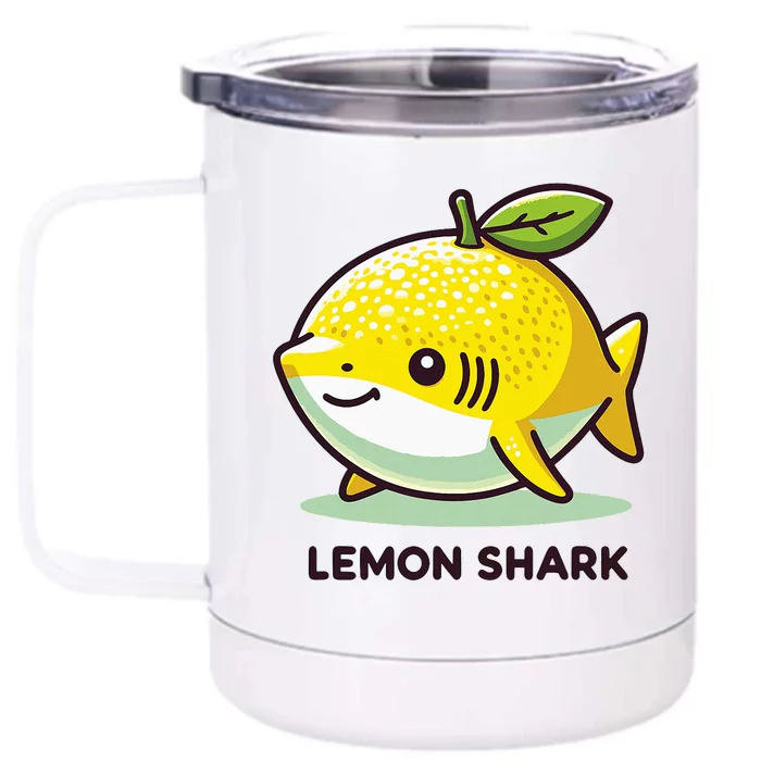 Lemon Shark Funny Animal Made Of Fruit Front & Back 12oz Stainless Steel Tumbler Cup