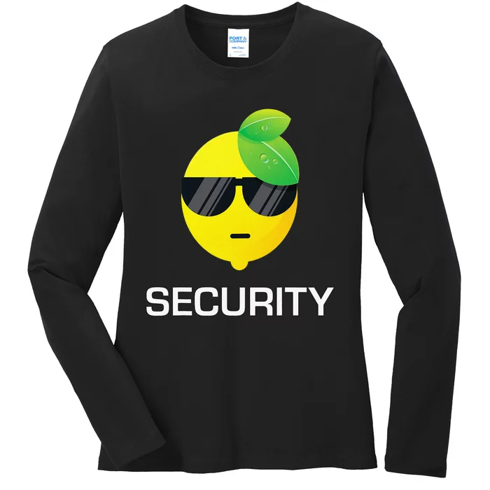 Lemonade Security Funny Lemonade Lemon Stand Crew Ladies Long Sleeve Shirt