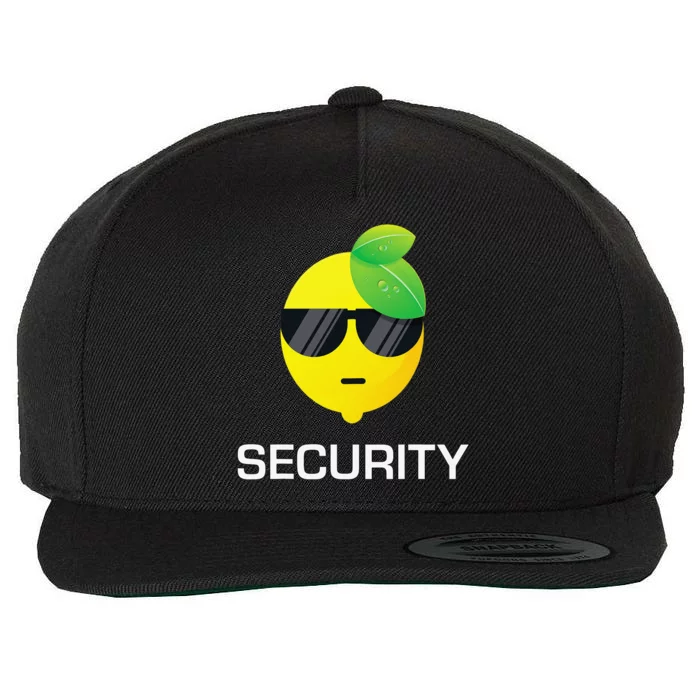 Lemonade Security Funny Lemonade Lemon Stand Crew Wool Snapback Cap