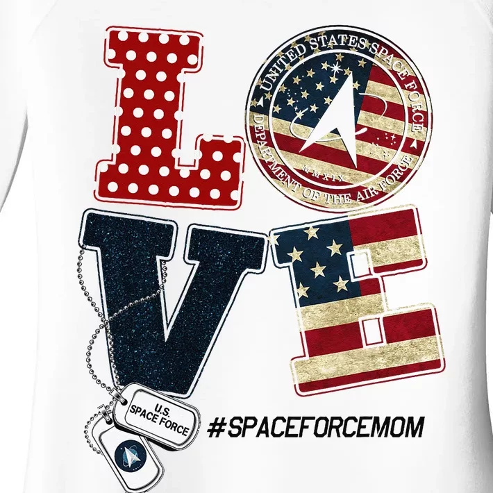 Love Space Force Mom Graduation Proud Space Force Mom Women's Perfect Tri Tunic Long Sleeve Shirt