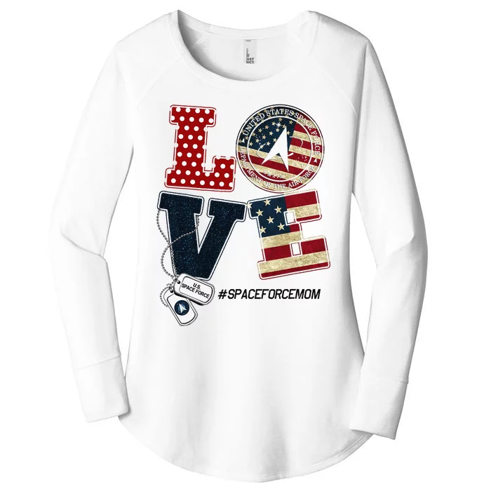 Love Space Force Mom Graduation Proud Space Force Mom Women's Perfect Tri Tunic Long Sleeve Shirt